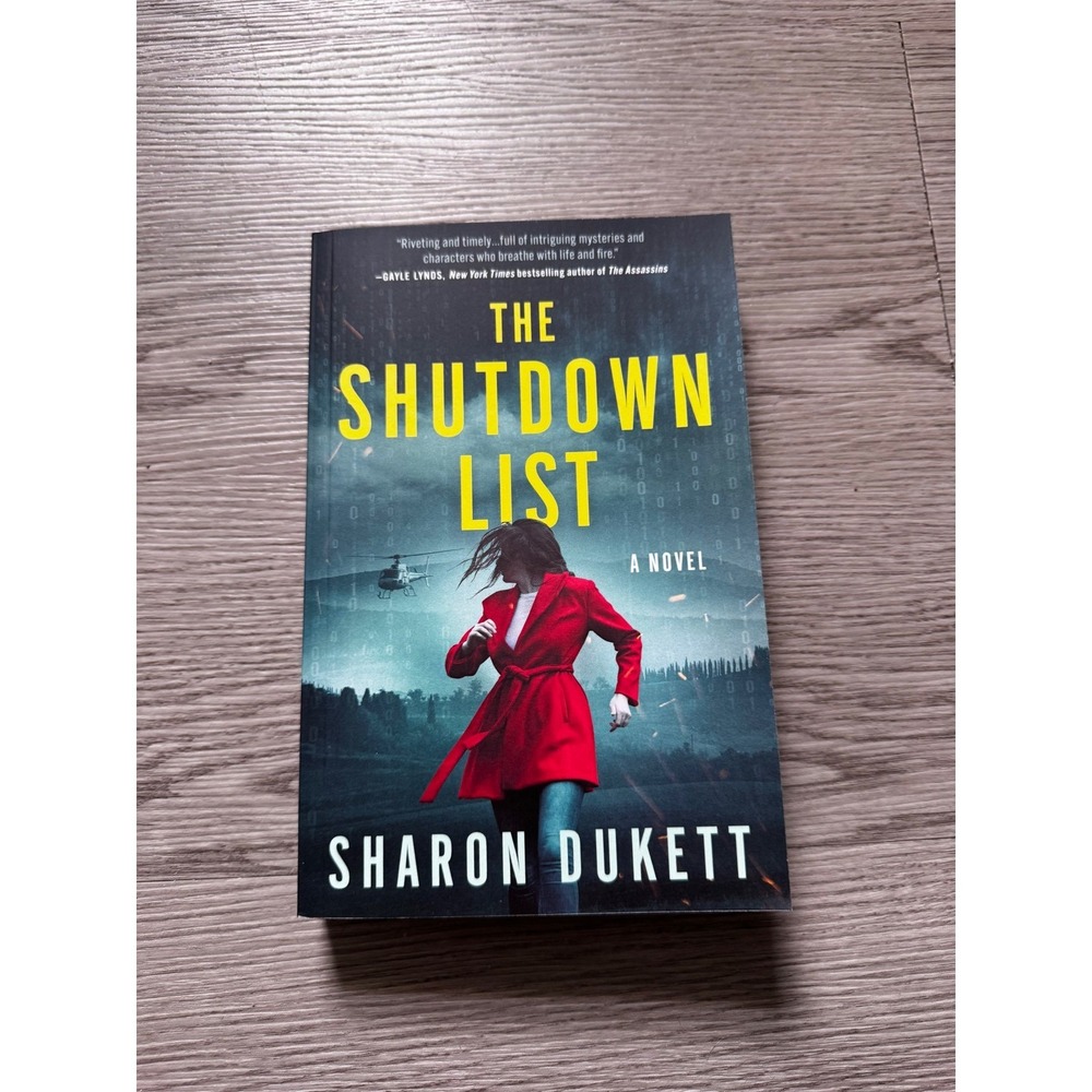 The Shutdown List Sharon Dukett Signed Paperback 2024 Mystery Thriller Book